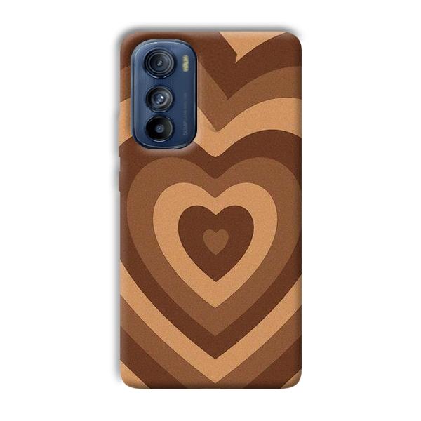 Brown Hearts Phone Customized Printed Back Cover for Motorola