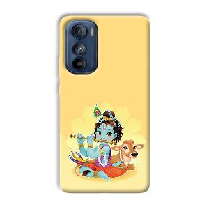 Baby Krishna Phone Customized Printed Back Cover for Motorola Edge 30