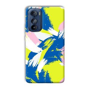 Blue White Pattern Phone Customized Printed Back Cover for Motorola