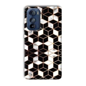 Black Cubes Phone Customized Printed Back Cover for Motorola Edge 30