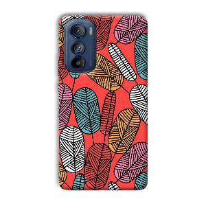 Lines and Leaves Phone Customized Printed Back Cover for Motorola Edge 30
