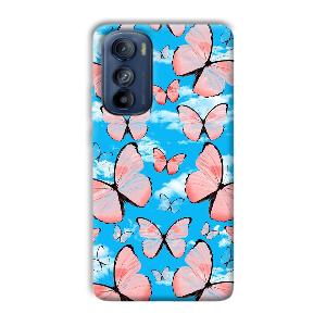 Pink Butterflies Phone Customized Printed Back Cover for Motorola Edge 30