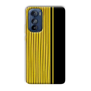Yellow Black Design Phone Customized Printed Back Cover for Motorola Edge 30