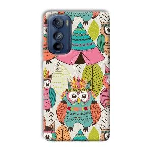 Fancy Owl Phone Customized Printed Back Cover for Motorola Edge 30