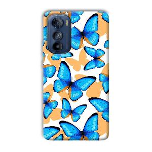 Blue Butterflies Phone Customized Printed Back Cover for Motorola Edge 30