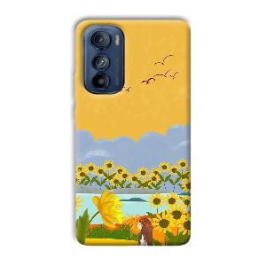 Girl in the Scenery Phone Customized Printed Back Cover for Motorola Edge 30
