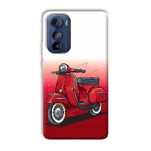 Red Scooter Phone Customized Printed Back Cover for Motorola Edge 30
