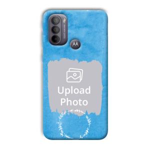 Blue Design Customized Printed Back Cover for Motorola G31