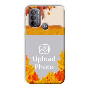 Maple Leaves Customized Printed Back Cover for Motorola G31
