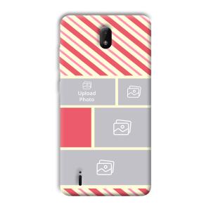 Diagnol Frame Customized Printed Back Cover for Nokia C01 Plus
