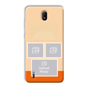 Orange Background Customized Printed Back Cover for Nokia