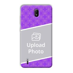 Purple Design Customized Printed Back Cover for Nokia C01 Plus