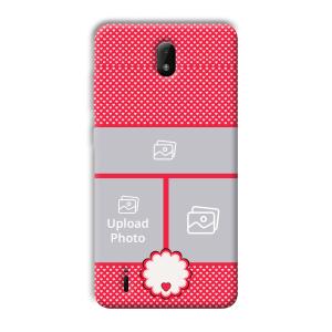 Little Hearts Customized Printed Back Cover for Nokia C01 Plus