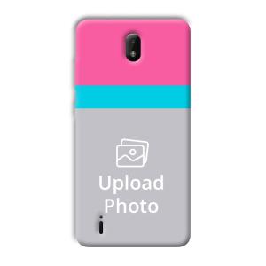 Pink & Sky Blue Customized Printed Back Cover for Nokia C01 Plus