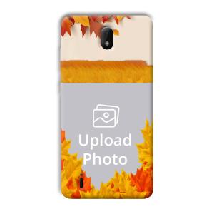 Maple Leaves Customized Printed Back Cover for Nokia C01 Plus