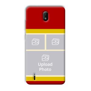 Red Yellow Collage Customized Printed Back Cover for Nokia C01 Plus