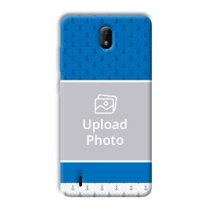 Blue White Design Customized Printed Back Cover for Nokia