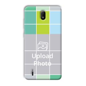 Grid Customized Printed Back Cover for Nokia C01 Plus