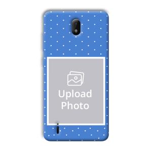 Sky Blue White Customized Printed Back Cover for Nokia