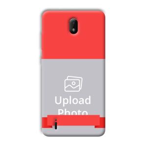 Red Design Customized Printed Back Cover for Nokia