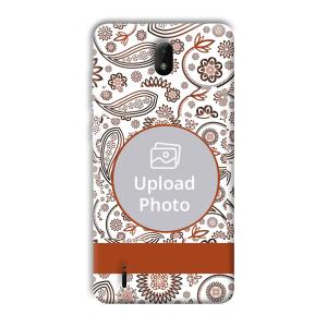 Henna Art Customized Printed Back Cover for Nokia C01 Plus