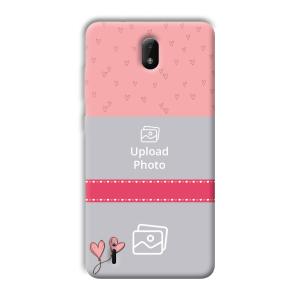 Pinkish Design Customized Printed Back Cover for Nokia