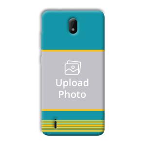 Yellow Blue Design Customized Printed Back Cover for Nokia C01 Plus