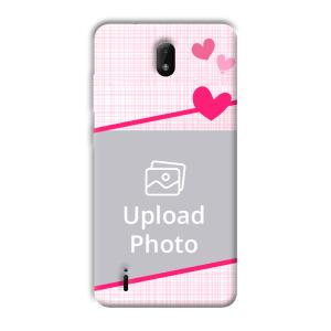 Pink Check Customized Printed Back Cover for Nokia C01 Plus