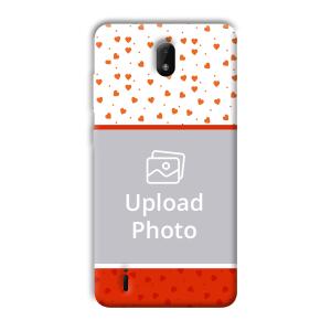 Orange Hearts Customized Printed Back Cover for Nokia