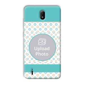 Blue Flowers Customized Printed Back Cover for Nokia C01 Plus