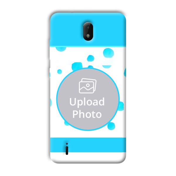 Bluish Customized Printed Back Cover for Nokia