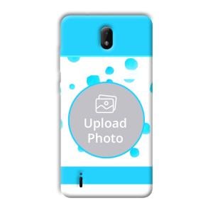 Bluish Customized Printed Back Cover for Nokia