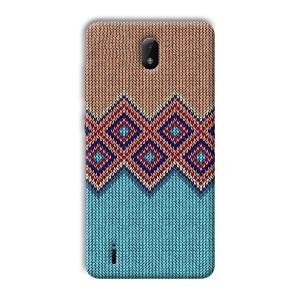 Fabric Design Phone Customized Printed Back Cover for Nokia C01 Plus