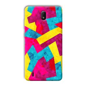 Pink Yellow Pattern Phone Customized Printed Back Cover for Nokia