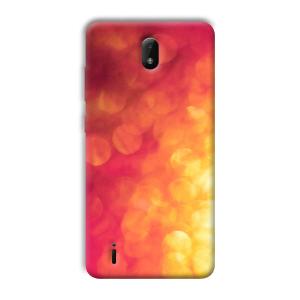 Red Orange Phone Customized Printed Back Cover for Nokia C01 Plus