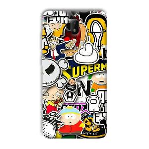 Cartoons Phone Customized Printed Back Cover for Nokia C01 Plus