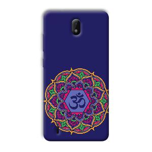 Blue Om Design Phone Customized Printed Back Cover for Nokia C01 Plus