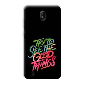 Good Things Quote Phone Customized Printed Back Cover for Nokia C01 Plus