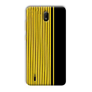 Yellow Black Design Phone Customized Printed Back Cover for Nokia C01 Plus