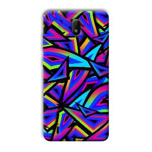 Blue Triangles Phone Customized Printed Back Cover for Nokia