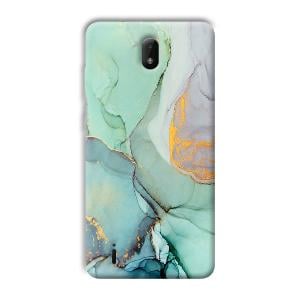 Green Marble Phone Customized Printed Back Cover for Nokia C01 Plus