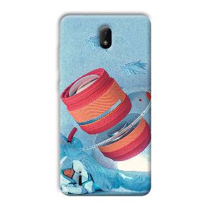 Blue Design Phone Customized Printed Back Cover for Nokia