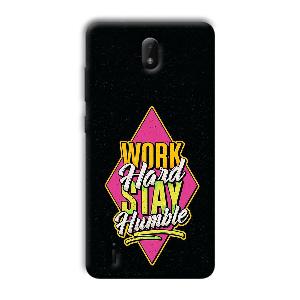 Work Hard Quote Phone Customized Printed Back Cover for Nokia