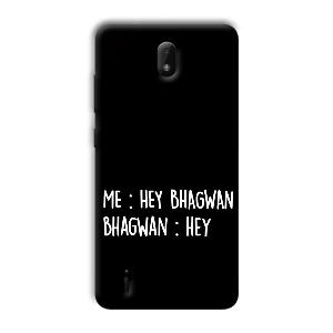 Hey Bhagwan Phone Customized Printed Back Cover for Nokia C01 Plus