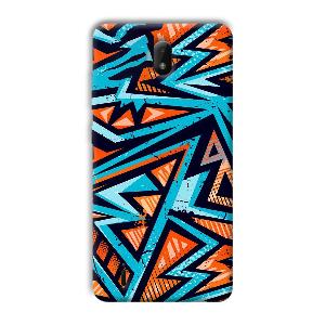 Zig Zag Pattern Phone Customized Printed Back Cover for Nokia