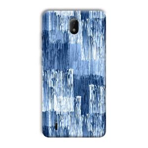 Blue White Lines Phone Customized Printed Back Cover for Nokia