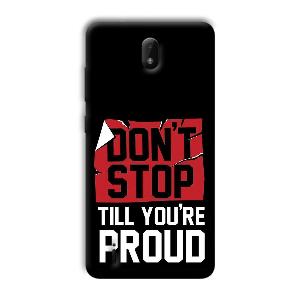 Don't Stop Phone Customized Printed Back Cover for Nokia C01 Plus