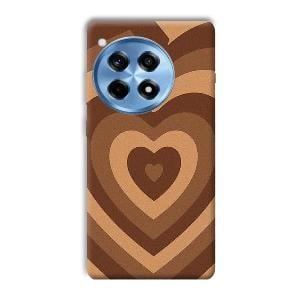 Brown Hearts Phone Customized Printed Back Cover for OnePlus