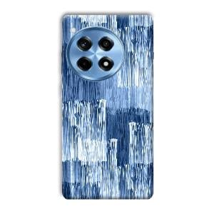 Blue White Lines Phone Customized Printed Back Cover for OnePlus