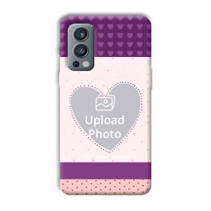Purple Hearts Customized Printed Back Cover for OnePlus Nord 2